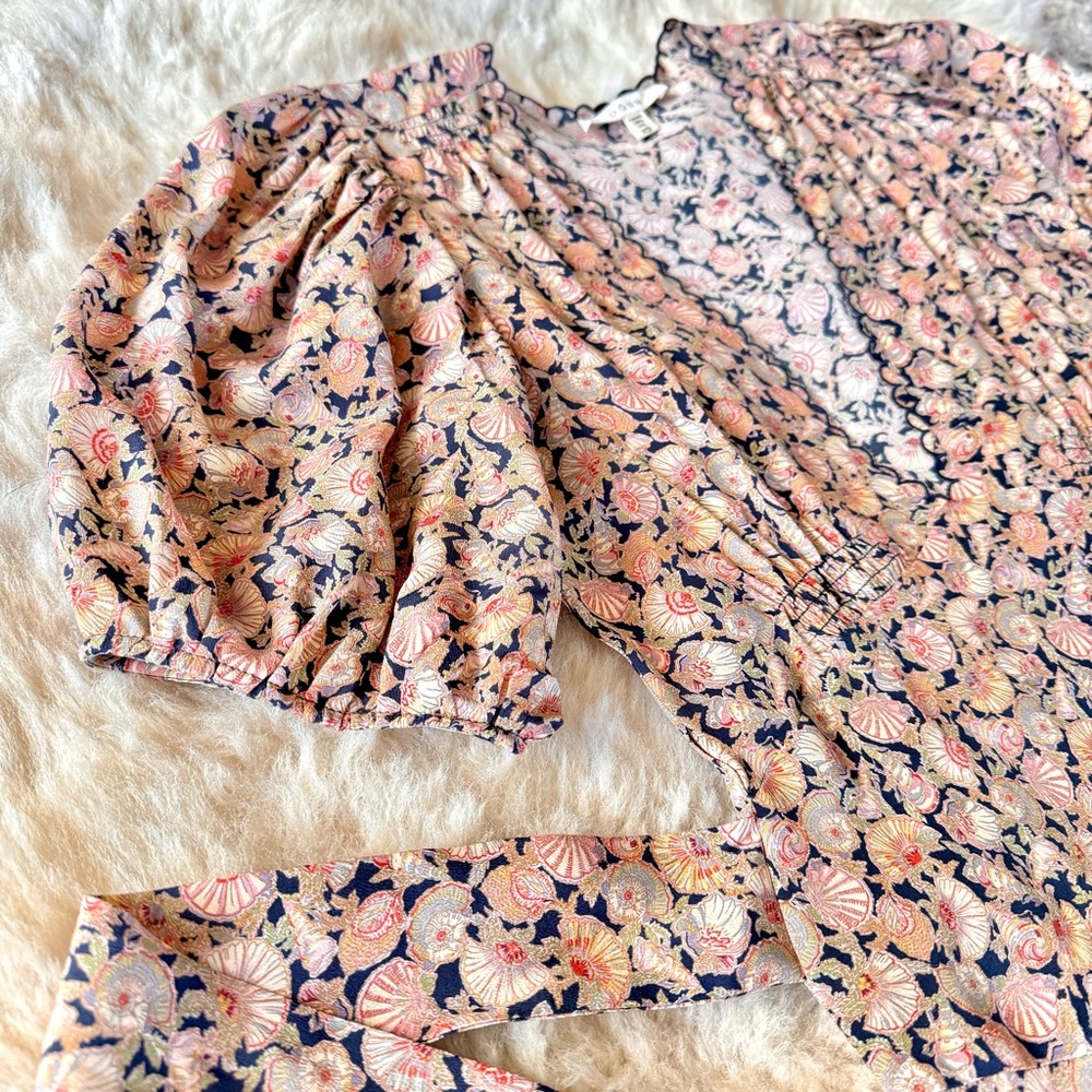 ✨🐚DÔEN ‘Emilia’ Silk Tresors de la Mer Soleil SeaShell J.Barensfeld Dress✨